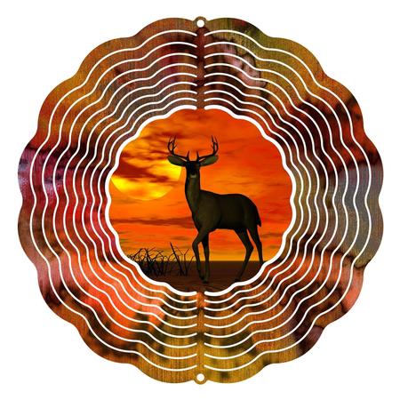 NEXT INNOVATIONS 6" Sunset Deer Wind Spinner 101401001-SUNSETDEER